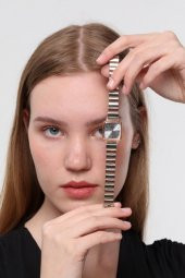 Fiona Rose-Gümüş Kordon Kadın Kol Saati - 8