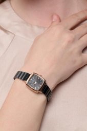 Fiona Rose Kasa Siyah Kordon Kadın Kol Saati thumbnail 1