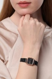 Fiona Rose Kasa Siyah Kordon Kadın Kol Saati thumbnail 5