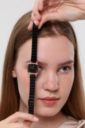 Fiona Rose Kasa Siyah Kordon Kadın Kol Saati thumbnail 8