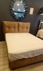 ALEZ Fitted 90179 Model Full Kenar Yatak koruyucu Lastikli 160x200 Pamuk Beyaz El Yapım - 3