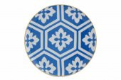 Porland Morocco Desen2 Mavi Düz Tabak 17 cm 04A+P021449 - 1