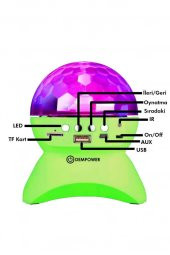 (KIRILABİLİR) Tavan Işık Yansıtmalı Bluetooth Özellikli Disco Topu Mp3 Çalar Starmaster Yeşil Renk - 2