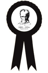 yıldızkurdelaankara 1881-1938 Saygıyla Anıyoruz Saten Kokart 100 Adet - 1