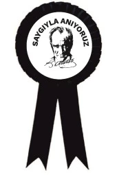 yıldızkurdelaankara 10 Kasım Saygı Ile Anıyoruz Atatürk Saten Kokart 50 Adet - 1