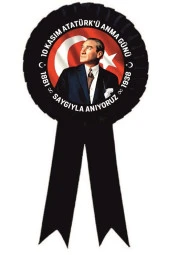 yıldızkurdelaankara 10 Kasım Saygı Ile Anıyoruz Atatürk Saten Kokart 50 Adet - 1
