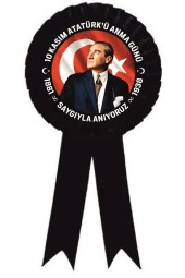 yıldızkurdelaankara 10 Kasım Saygı Ile Anıyoruz Atatürk Saten Kokart 25 Adet - 1