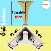 Sedef Lüks Mobilya Kanepe Tv Ünitesi Konsol Koltuk Ayağı 19 Cm Gold Altın Ayakları 4 Adet thumbnail 3