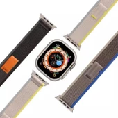 Polham Apple Watch 1,2,3,4,5,6,7,8 için 42-44-45MM Uyumlu Ultra Hafif Şık Kayış,Cırt Cırtlı Kordon - 9