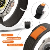 Polham Apple Watch 1,2,3,4,5,6,7,8 için 42-44-45MM Uyumlu Ultra Hafif Şık Kayış,Cırt Cırtlı Kordon - 8