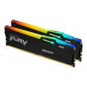 Kingston Fury Beast RGB 32GB (2x16) DDR5 6000MHz CL36 AMD EXPO Sertifikalı Ram-(KF560C36BBEAK2-32) - 1
