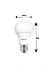 Philips 8W (60W) Led Ampul Beyaz 6500K E27 (5 Adet) Tasarruflu Lamba - 2
