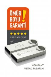 MAXRON 32 GB Flash Bellek Metal Gövde Ömür Boyu Garantili Güvenli Usb Bellek Data Traveler - 1