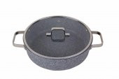 Porland Bianco Gri Kapaklı Basık Tencere28 cm 04STY005842 - 1