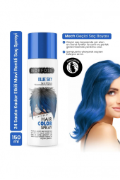 Morfose 24 Saate Kadar Etkili Renkli Saç Spreyi Mavi Blue Sky 150 Ml - 2