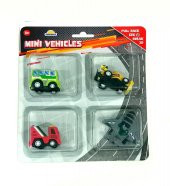 Çek Bırak Mini Araçlar 4 lü Set - 1