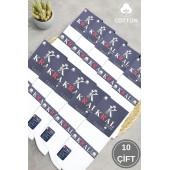 10 Adet Yazlık Penye Erkek Orta Uzun Çorap Parfümlü - 1