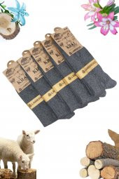 Erkek Kışlık Termal Etkili (5li Paket) Lambswool Kuzu Yün Çorap - 1