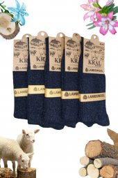 Erkek Kışlık Termal Etkili (5li Paket) Lambswool Kuzu Yün Çorap - 1