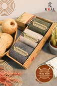Erkek Koyun Yünlü Lambswool Kışlık 3'lü Kutulu Dikişsiz Çorap - 3