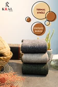 Erkek Koyun Yünlü Lambswool Kışlık 3'lü Kutulu Dikişsiz Çorap - 2