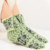 Bayan Otantik (5 ÇİFT) Yöresel Çorap Yün Örgü Dokuma (Karma Renkler) - 2