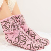 Bayan Otantik (5 ÇİFT) Yöresel Çorap Yün Örgü Dokuma (Karma Renkler) - 3