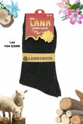 Bayan Çorap Kışlık Yün Çorap Lambswool (ÖZEL KUZU YÜNLÜ) Kadınlar İçin Termal Özellikli - 1