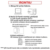 Cacazi 2 Alıcılı Su Geçirmez Beyaz Pil Gerektirmeyen Kablosuz LED Kapı Zili thumbnail 8