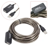 TriLine 10 Metre USB2.0 Sinyal Güçlendirici Profesyonel Çipli Usb Extension Uzatma Kablosu thumbnail 2