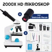 TriLine 2000X Zoom Biyolojik HD Dijital Monoküler Mikroskop Kiti thumbnail 2