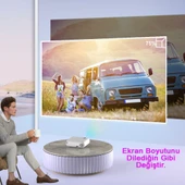 TriLine P62 Full HD Destekli Wifi & iOS & Android Cep Tel Yansıtma Mini Projeksiyon Cihazı thumbnail 6