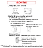 Cacazi 2 Buton 1 Alıcı Pil Gerektirmeyen Kablosuz  LED Kapı Zili - 9