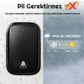 Cacazi 2 Buton 1 Alıcı Pil Gerektirmeyen Kablosuz  LED Kapı Zili - 4