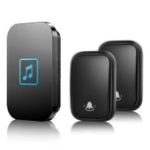 Cacazi 2 Buton 1 Alıcı Pil Gerektirmeyen Kablosuz  LED Kapı Zili thumbnail 1