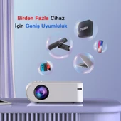 TriLine P62 Full HD Destekli Wifi & iOS & Android Cep Tel Yansıtma Mini Projeksiyon Cihazı thumbnail 2