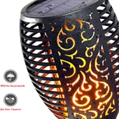 TriLine Solar Alev LED Bahçe Aydınlatma Peyzaj Lambası- 4 Adet thumbnail 3