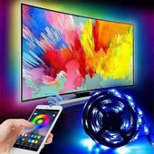 TriLine Bluetooth TV Arkası RGB Usb Şerit Led Aydınlatma 16 Renk thumbnail 2