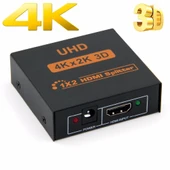 TriLine 4K Ultra HD 3D 2 Port HDMI Splitter Çoğaltıcı thumbnail 1