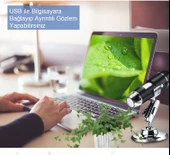 TriLine 1600X Zoom 2MP USB Dijital Mikroskop 8 Ledli Kamera thumbnail 5