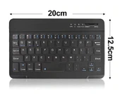 TriLine Mini Bluetooth Kablosuz Şarjlı Pilli Slim Rubber 7" Klavye 20x12 cm thumbnail 2