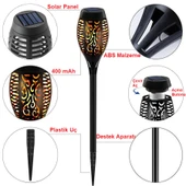 TriLine Solar Alev LED Bahçe Aydınlatma Peyzaj Lambası- 4 Adet thumbnail 7