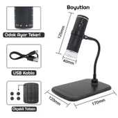 TriLine 1000X WiFi Dijital LED Kablosuz Pilli Mikroskop 1080P - 5