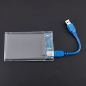 TriLine Şeffaf 2.5" Sata SSD Usb 3.0 Harici Slim Harddisk Kutusu - 5