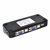 TriLine 4 Port Usb Kvm Switch 4PC Tek Monitör Kontrol - 5