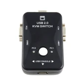 TriLine 2 Port Usb Kvm Switch 2PC Tek Monitör Kontrol thumbnail 2