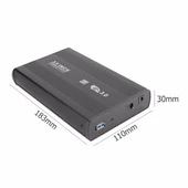 TriLine 3.5" Sata HDD SSD USB 3.0 Harici Harddisk Kutusu Alüminyum thumbnail 1