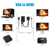 TriLine Vga to Hdmi Adaptör Çevirici Görüntü ve Ses Aktarımı - 3