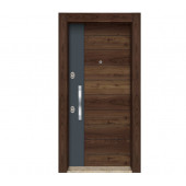 TEZ-3598 Ahşap Kaplama Düz Model Çelik Kapı Sol Açılım - 1