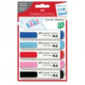 Faber Castell Tekstil Markörü 5Li 5040159530000 - 1